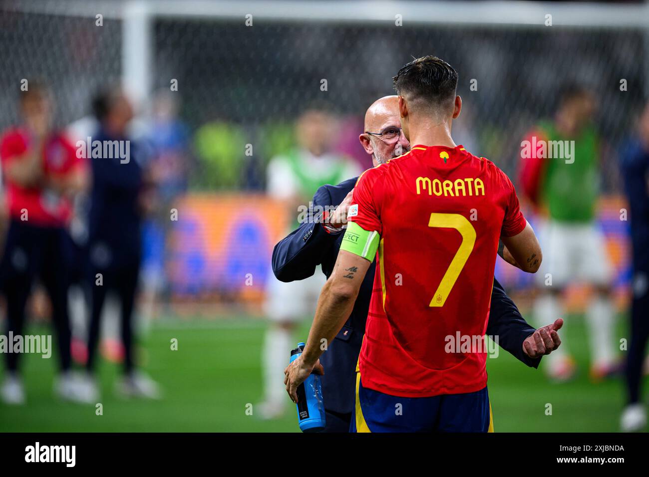 BERLIN, GERMANY 14 JULY, 2024 Luis de la Fuente, Alvaro Morata, The