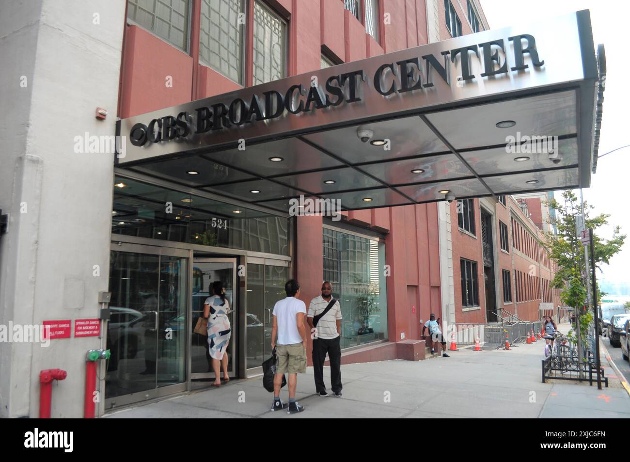 The CBS broadcast center is seen in Manhattan, New York City. Stock Photo