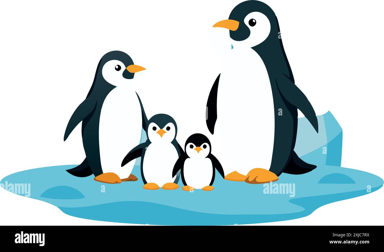 Group of antarctic penguins Stock Vector Images - Alamy