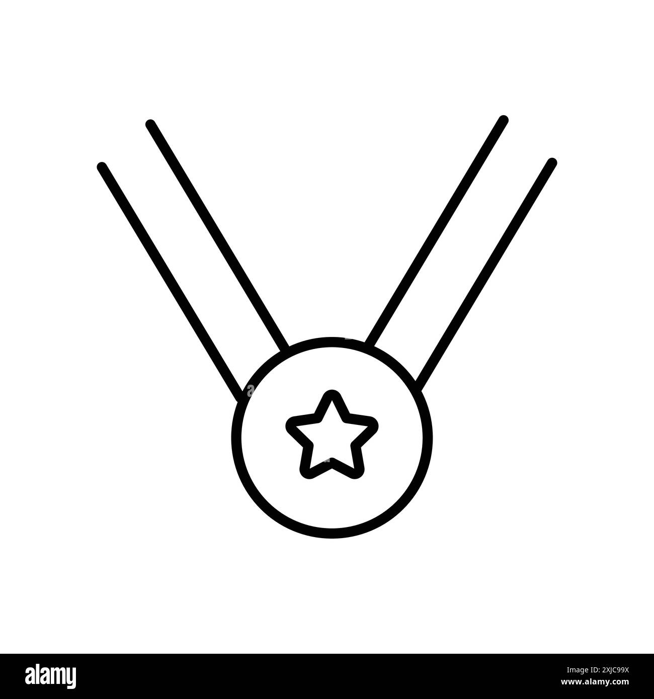 Vector illustration gold medal trophy Black and White Stock Photos ...