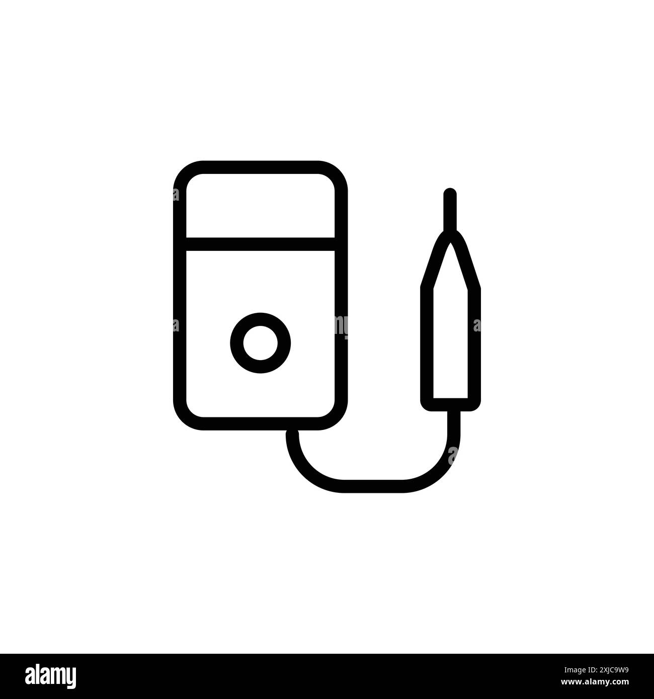 voltmeter icon Flat set in black and white color outline vector Stock Vector