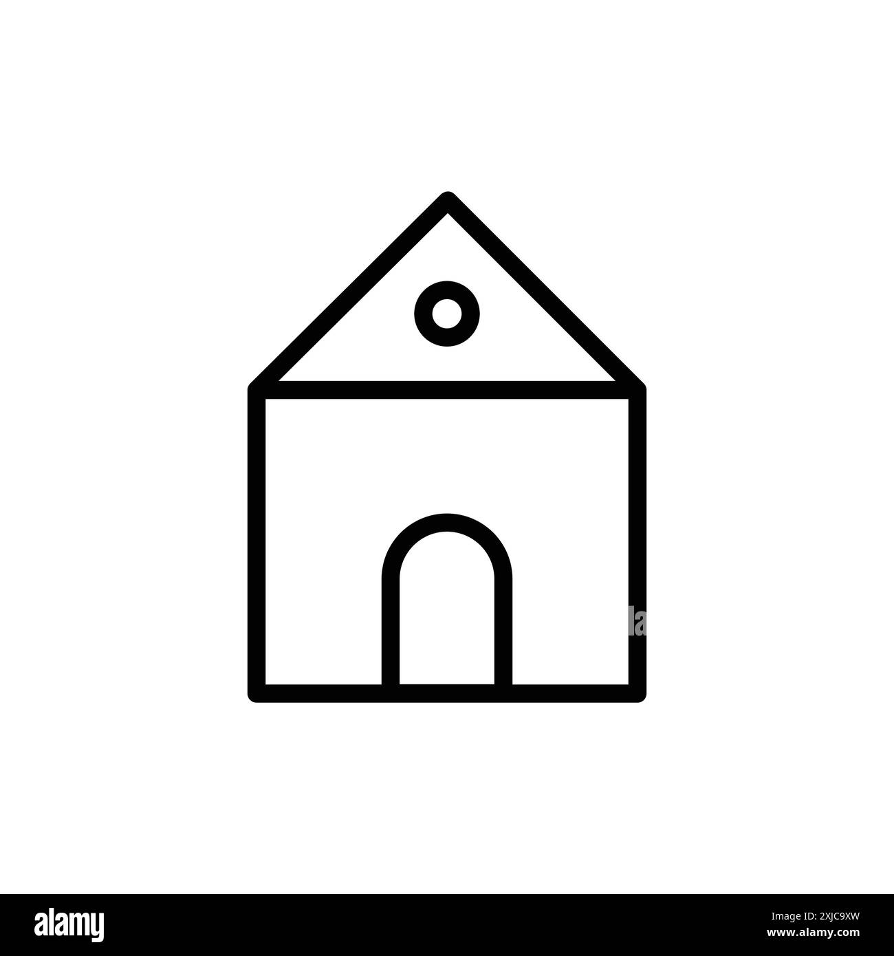 Home icon Flat set in black and white color outline vector Stock Vector