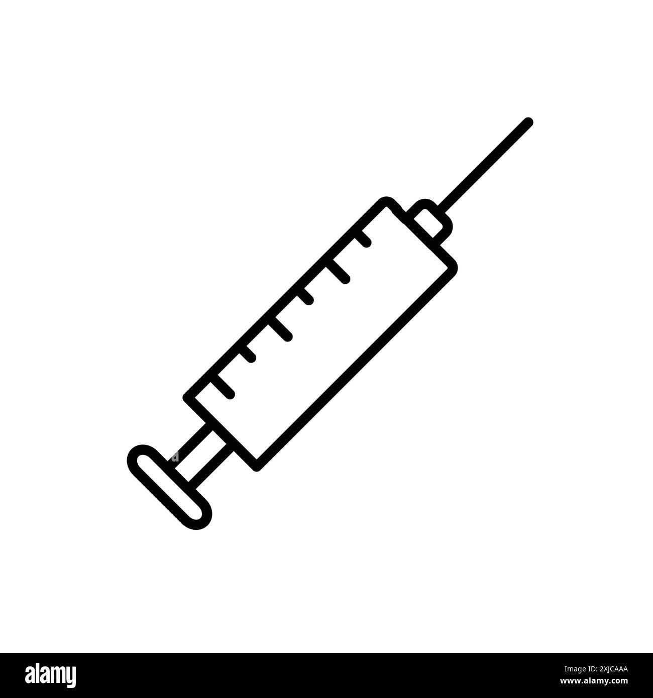 Insulin syringe icon Flat set in black and white color outline vector Stock Vector