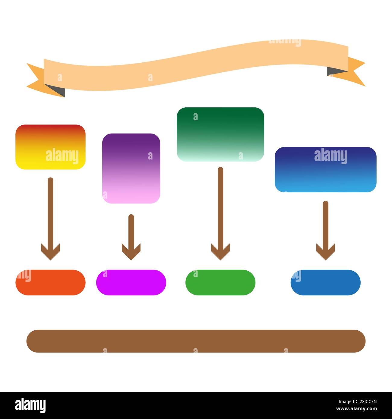 Gradient flowchart illustration. Colorful process diagram. Abstract ...
