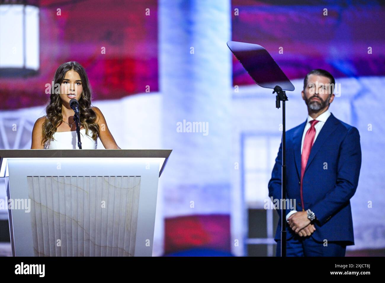 Milwaukee Usa 17th July 2024 Kai Trump Speaks As Donald Trump Jr
