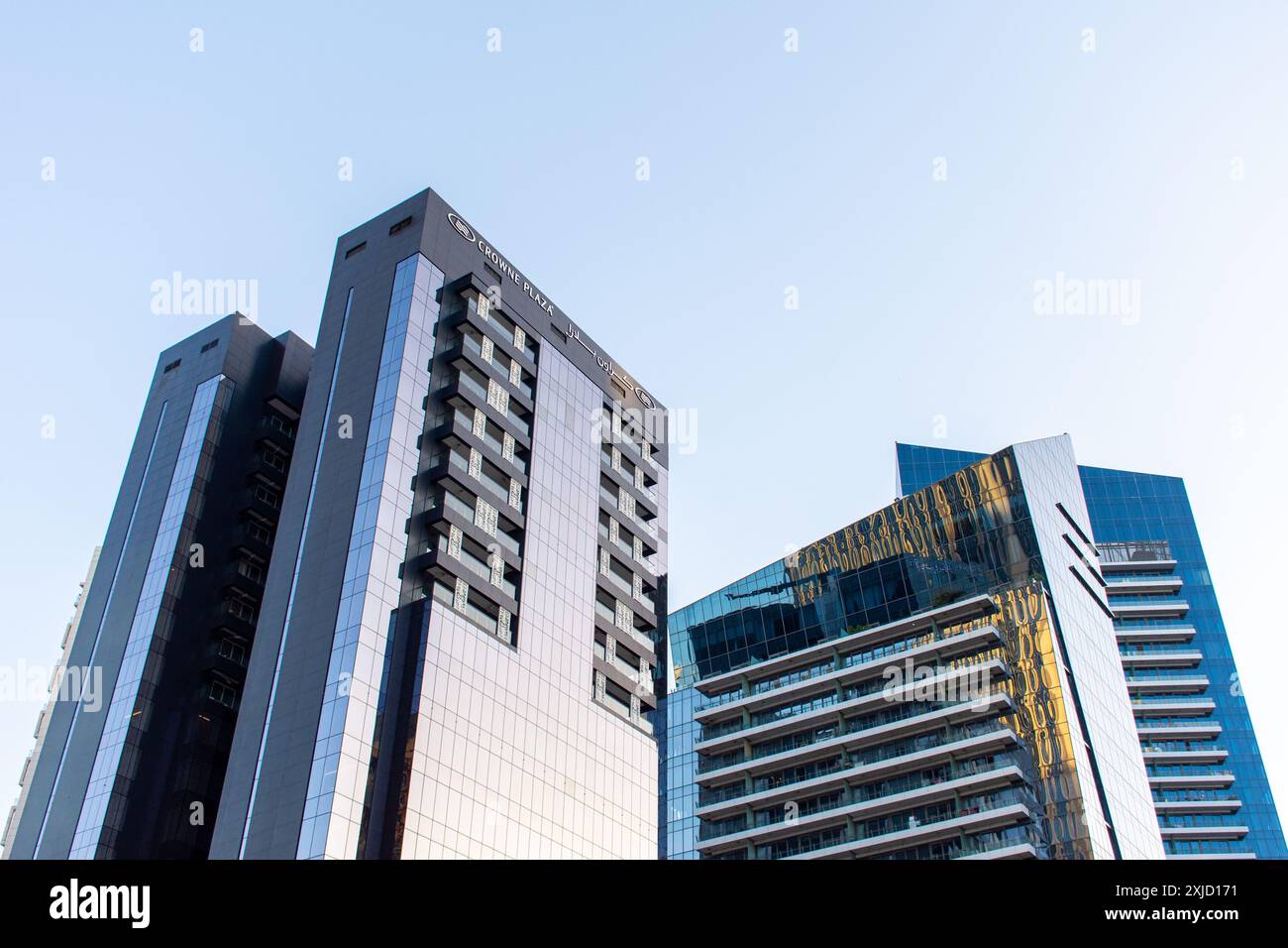 Crowne Plaza Hotel in Dubai Marina. Stock Photo