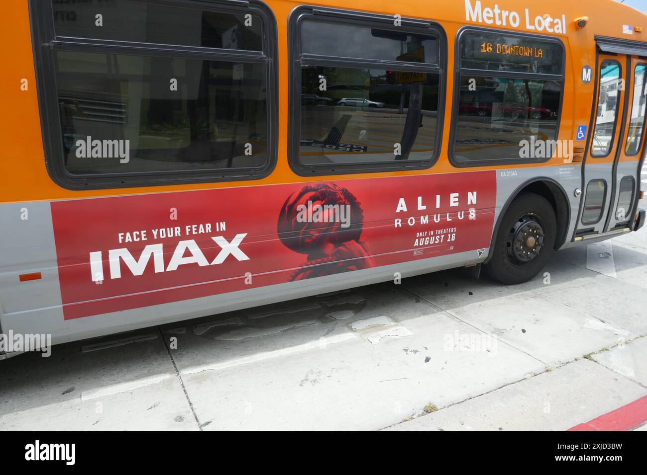 Los Angeles, California, USA 17th July 2024 Alien Romulus Bus on July