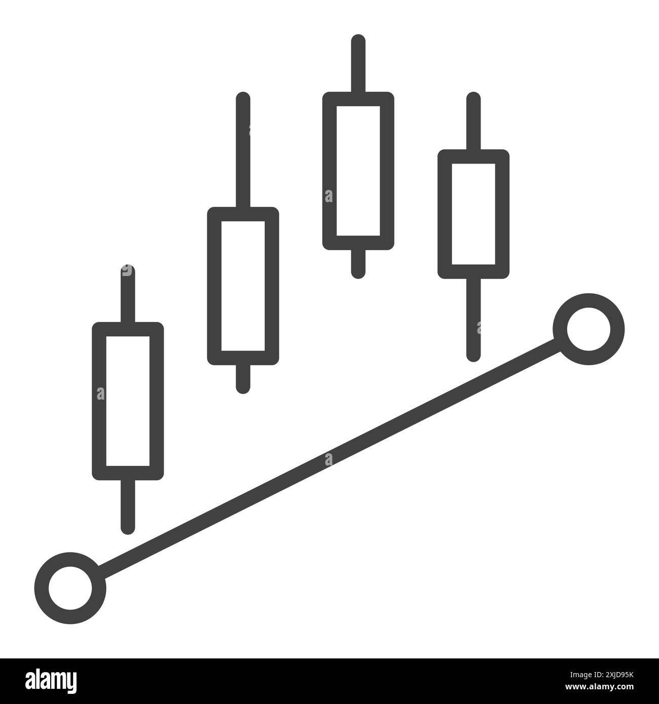 Candlestick charts formation vector concept linear icon or symbol Stock ...