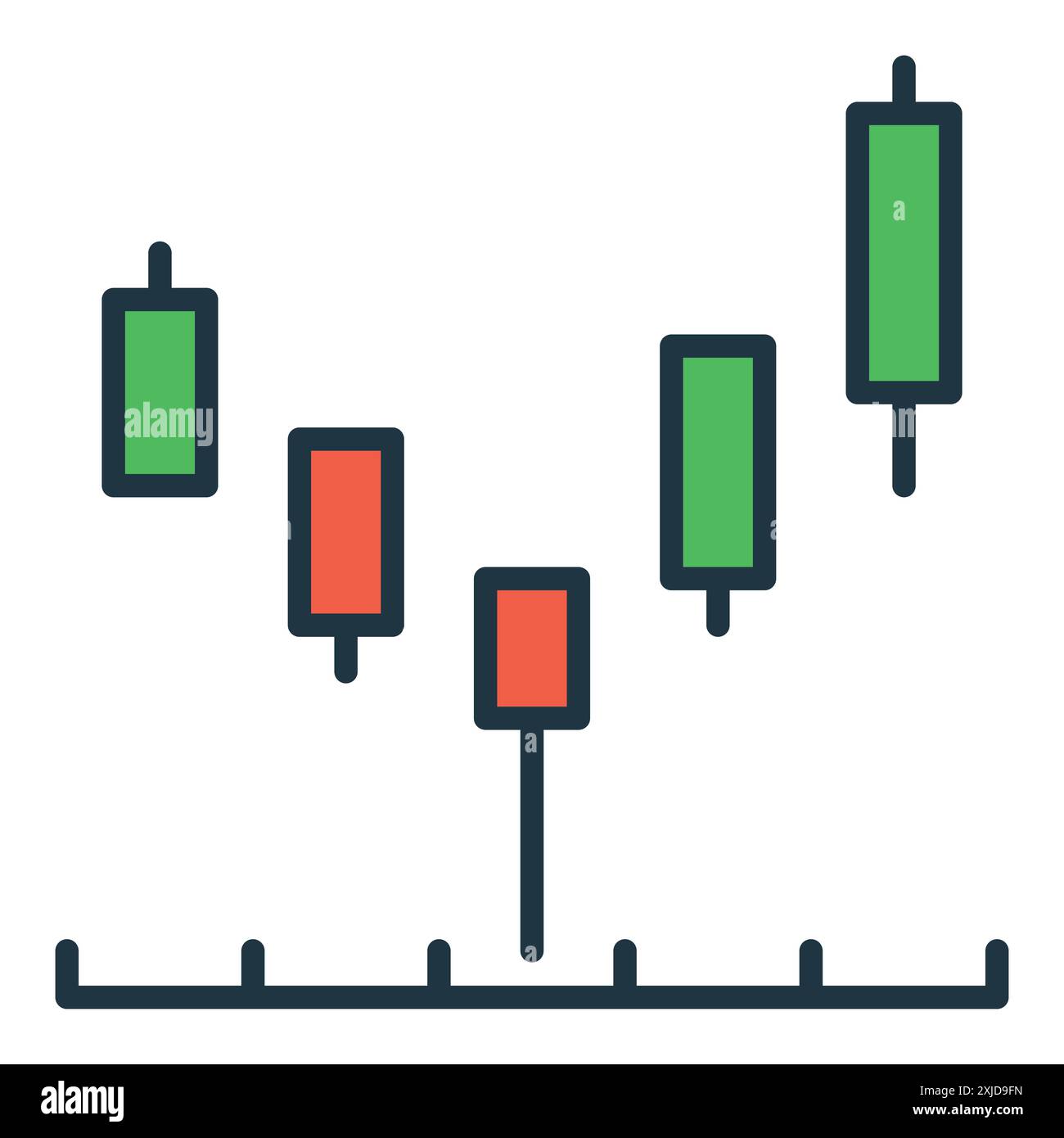 Hammer Candlestick vector concept colored icon or logo element Stock Vector