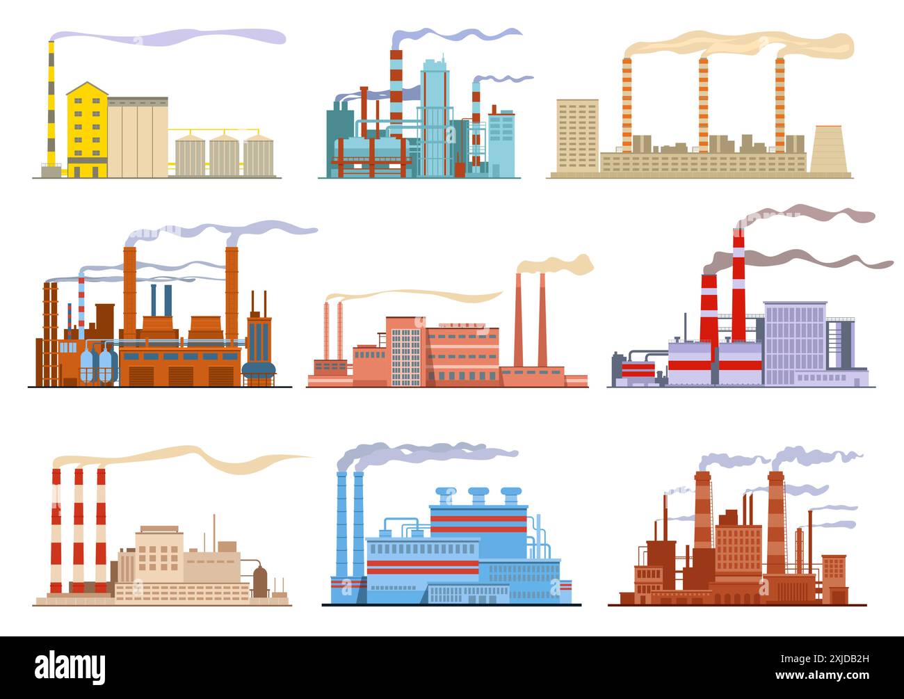 Smoke from industrial plants Cut Out Stock Images & Pictures - Alamy