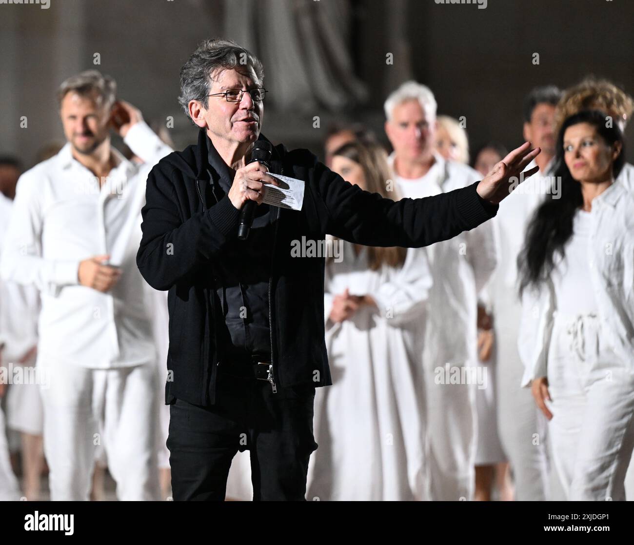 Salzburg, Austria. 17th July, 2024. ABD0012 20240718 - a rehearsal of "Jedermann" by Hugo von Hofmannsthal in Salzburg, Austria on July 17, 2024, ahead of this year's edition of the Salzburger Festspiele, Salzburg, Austria. 17th July, 2024. ABD0012 20240718 - a rehearsal of "Jedermann" by Hugo von Hofmannsthal in Salzburg, Austria on July 17, 2024, ahead of this year's edition of the Salzburger Festspiele,