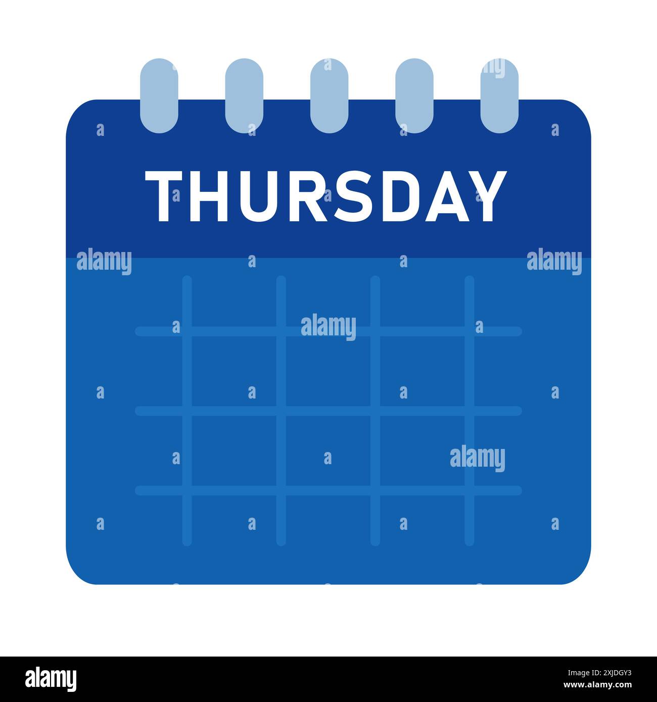 Thursday icon calendar selected day symbol blue color Stock Vector ...