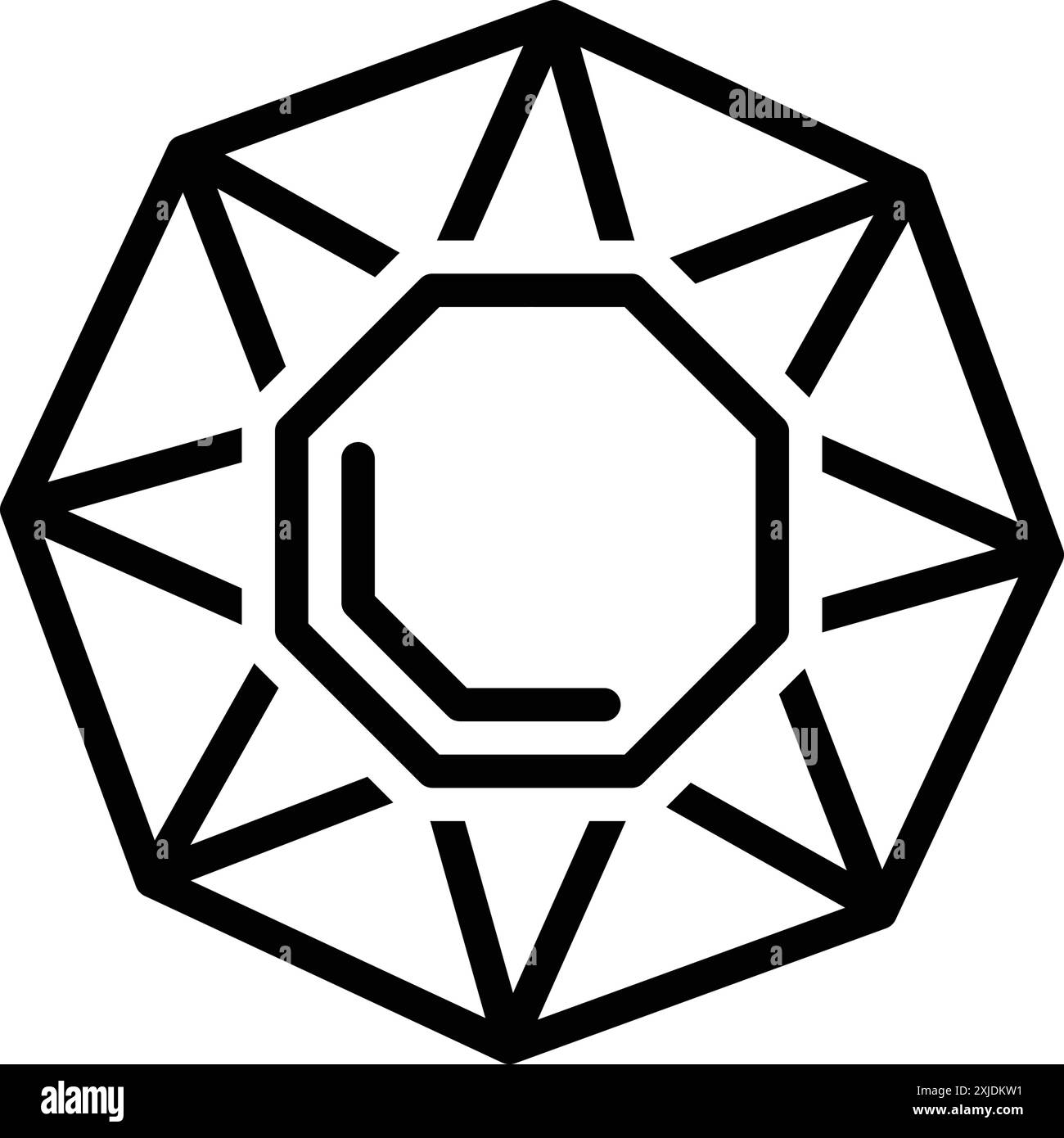 Icon for jade,citrine stone Stock Vector