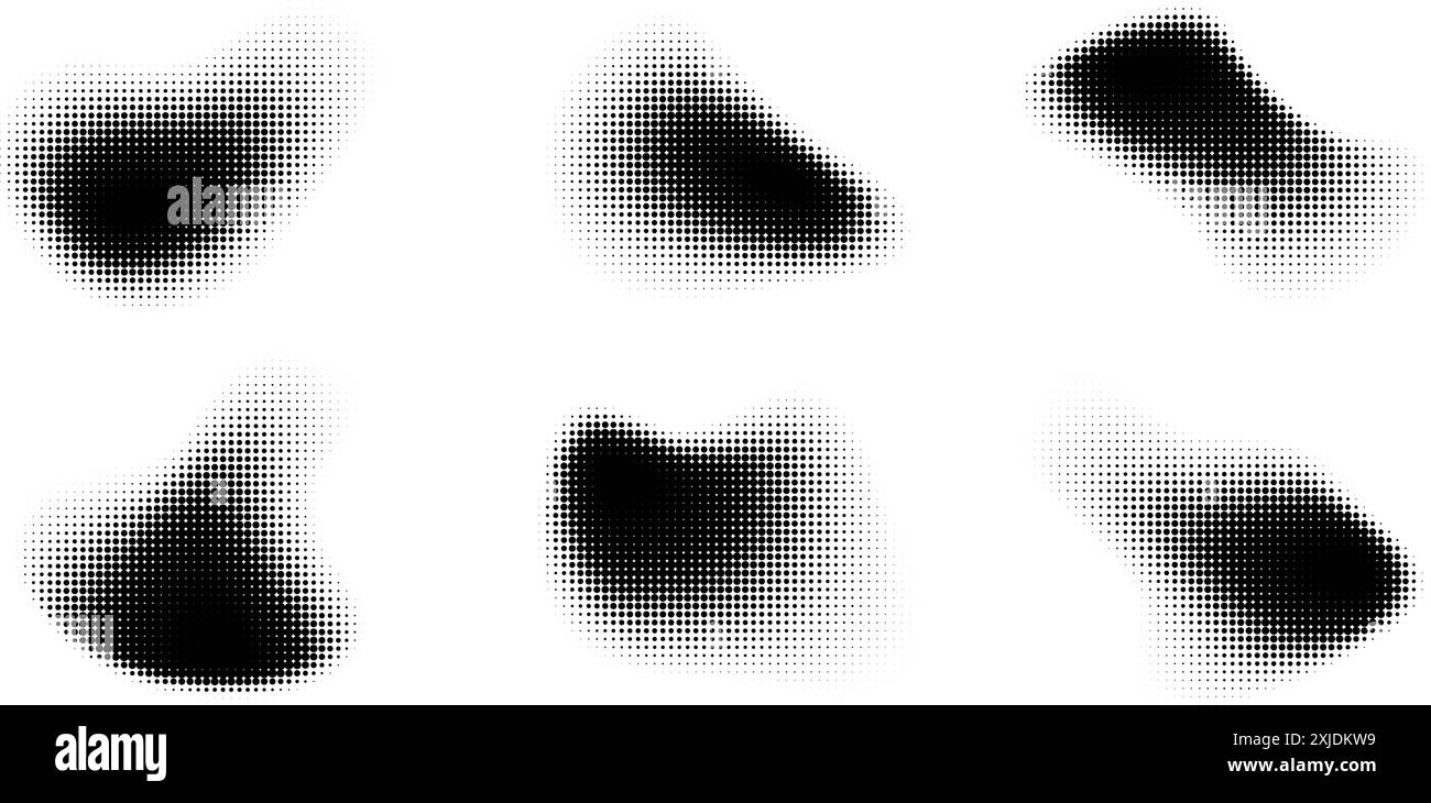 design element. Halftone dotted frames set. Vector illustration Stock ...