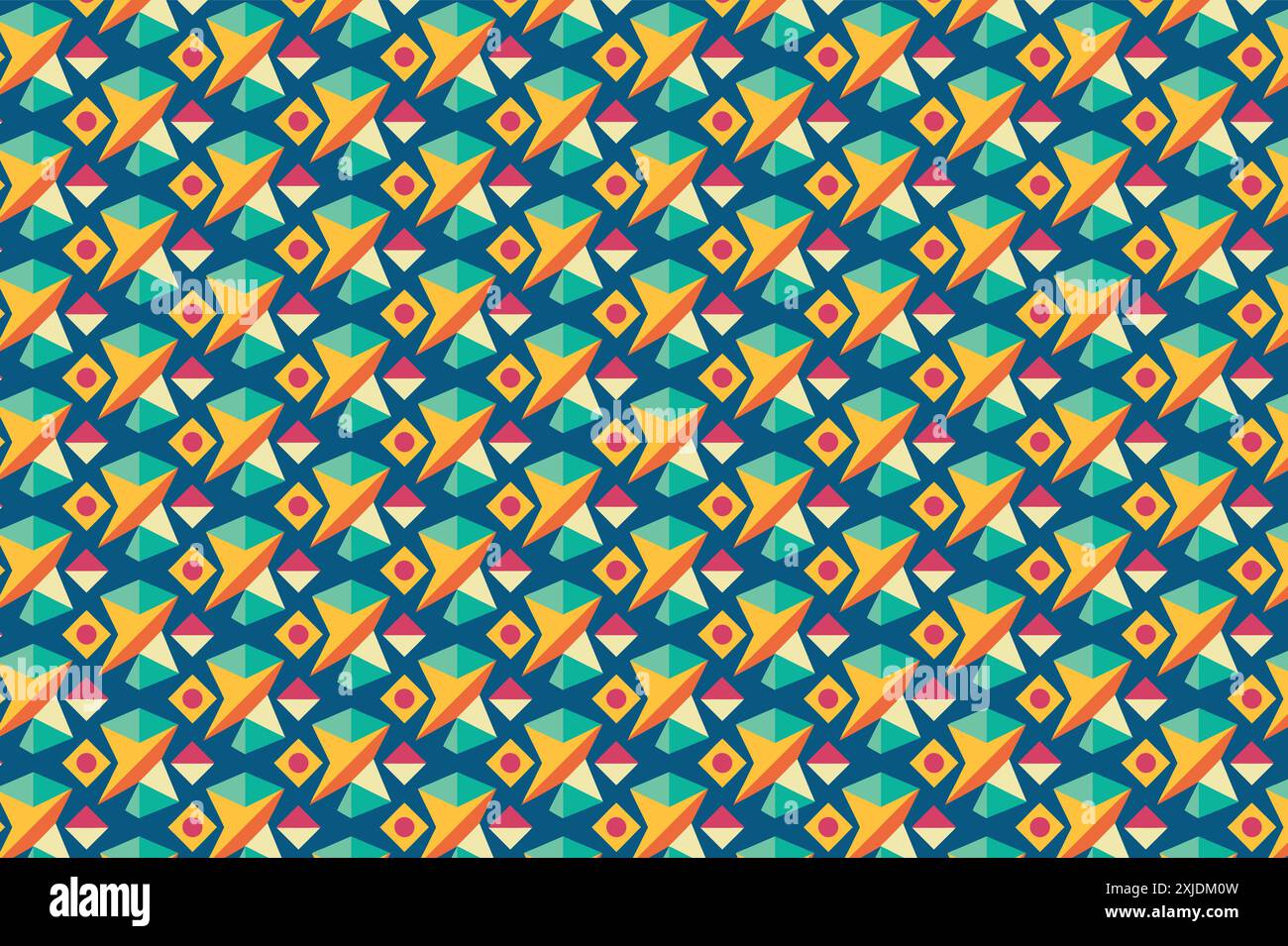Seamless pattern with geometric shapes. Colorful background. Vector illustration. Stock Vector