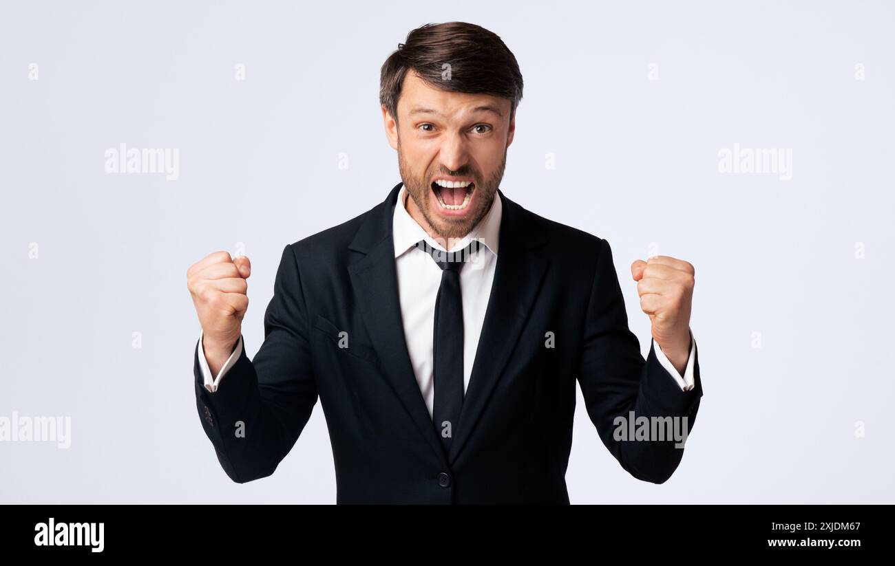 Fist pump suit hi-res stock photography and images - Alamy