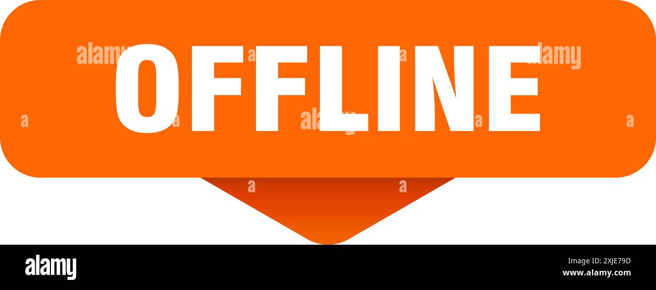 Offline Card Sign offline sticker. offline sign on transparent background. rectangular ...