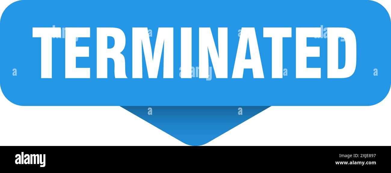 terminated sticker. terminated sign on transparent background ...
