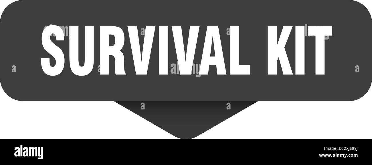 survival kit sticker. survival kit sign on transparent background ...