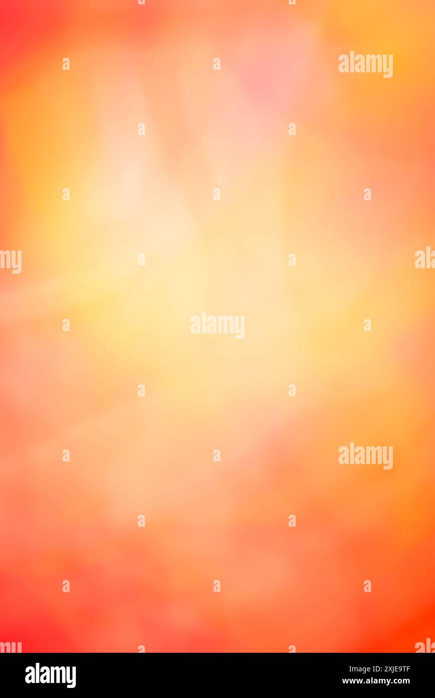 Abstract bright warm red-orange background with bokeh defocused lights and shadow on it. Vertical. Backdrop Stock Photo