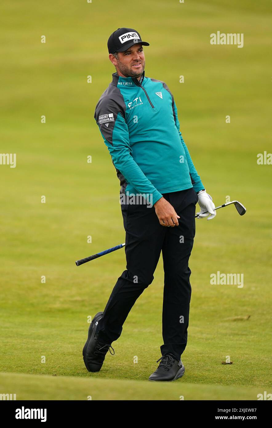 Canada's Corey Conners on the 4th during day one of The Open at Royal Troon, South Ayrshire, Scotland. Picture date: Thursday July 18, 2024. Stock Photo