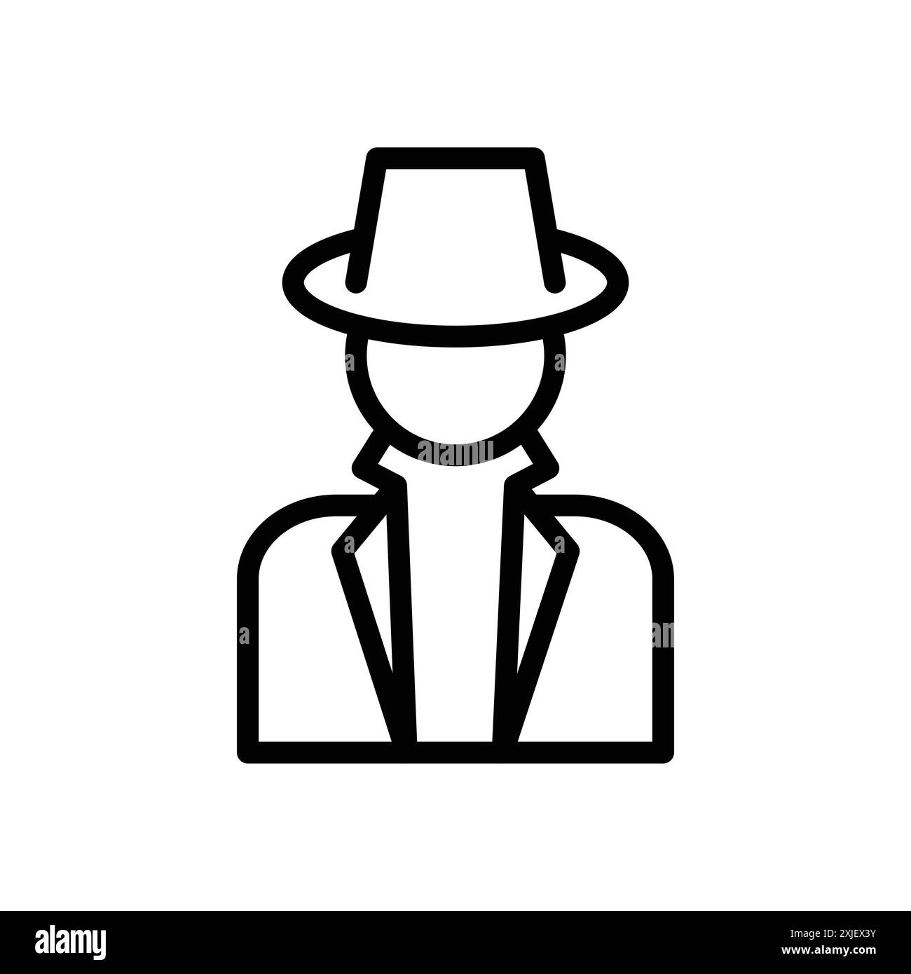 Secret Agent icon design by Ayaan simple flat vector symbol outline collection set logo Stock Vector