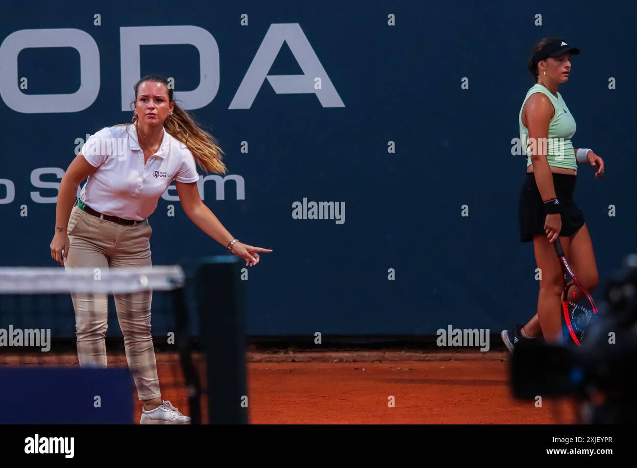 July 15, 2024, Palermo, Italy: Mia Ristic during the WTA match against Jil Teichmann on Palermo Ladies Open. (Credit Image: © Antonio Melita/Pacific Press via ZUMA Press Wire) EDITORIAL USAGE ONLY! Not for Commercial USAGE! Stock Photo