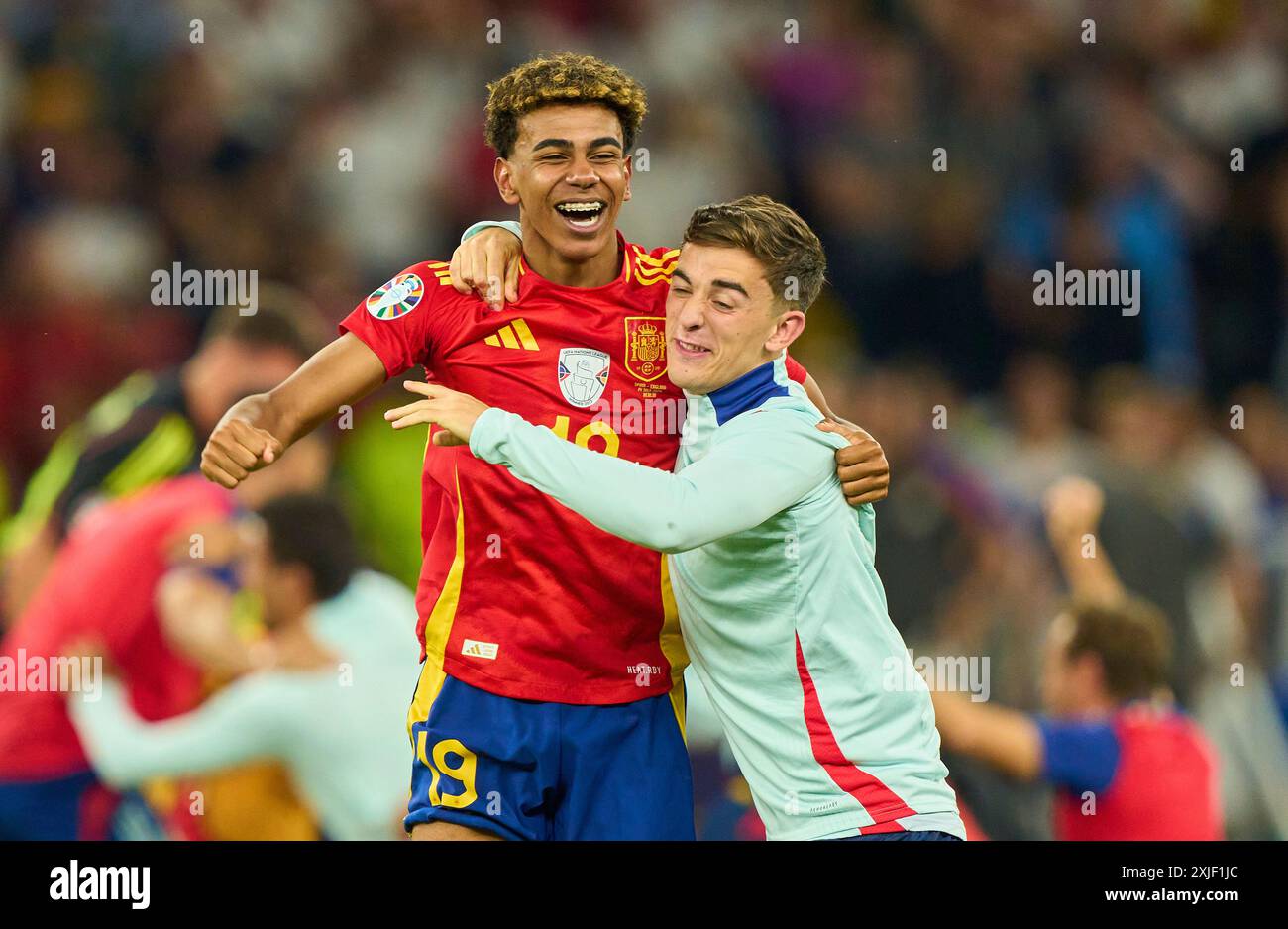 Lamine Yamal, ESP 19 celebrate after the final match SPAIN - ENGLAND 2