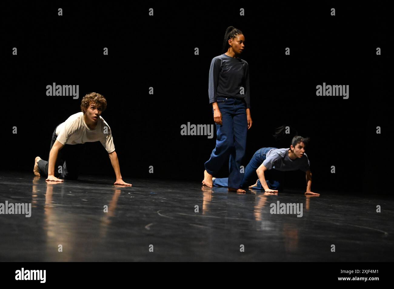 Festival d'Avignon IN 2024 'Close Up', a show by Noé Soulier performed at the Opéra Grand Avignon on 14 July 2024    with Julie Charbonnier, Yumiko Funaya, Nangaline Gomis, Samuel Planas, Melisande Tonolo, Gal Zusmanovich, and the Ensemble Il Convito credit:Jacky Godard/Photo12 Stock Photo