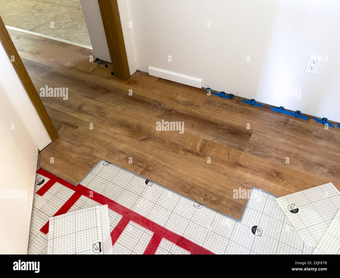 Curated visual reference: Picture Idea: Flooring Installation Process With Underlayment Stock Photo