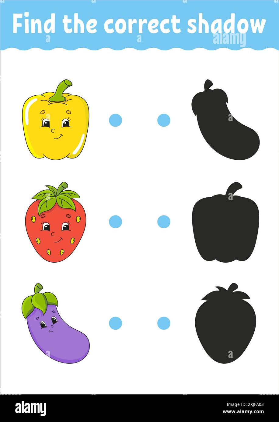 Find the correct shadow. Education developing worksheet. Matching game ...