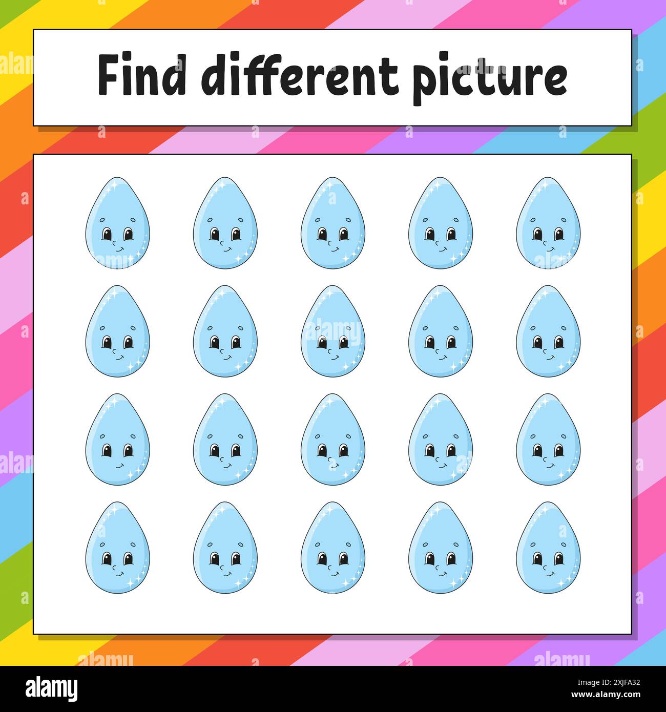 Find Different Pics Find different picture. Educational activity worksheet for kids and ...