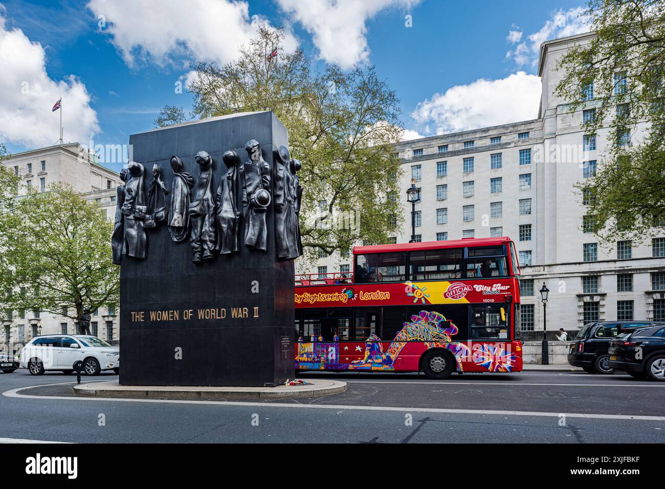 The Women of World War Two monument in Whitehall, London, England Stock ...