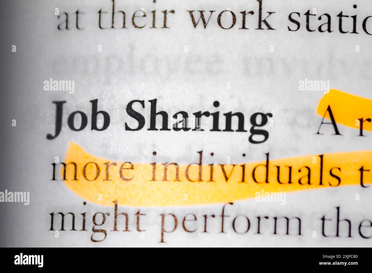 Job Sharing in Business Law Stock Photo