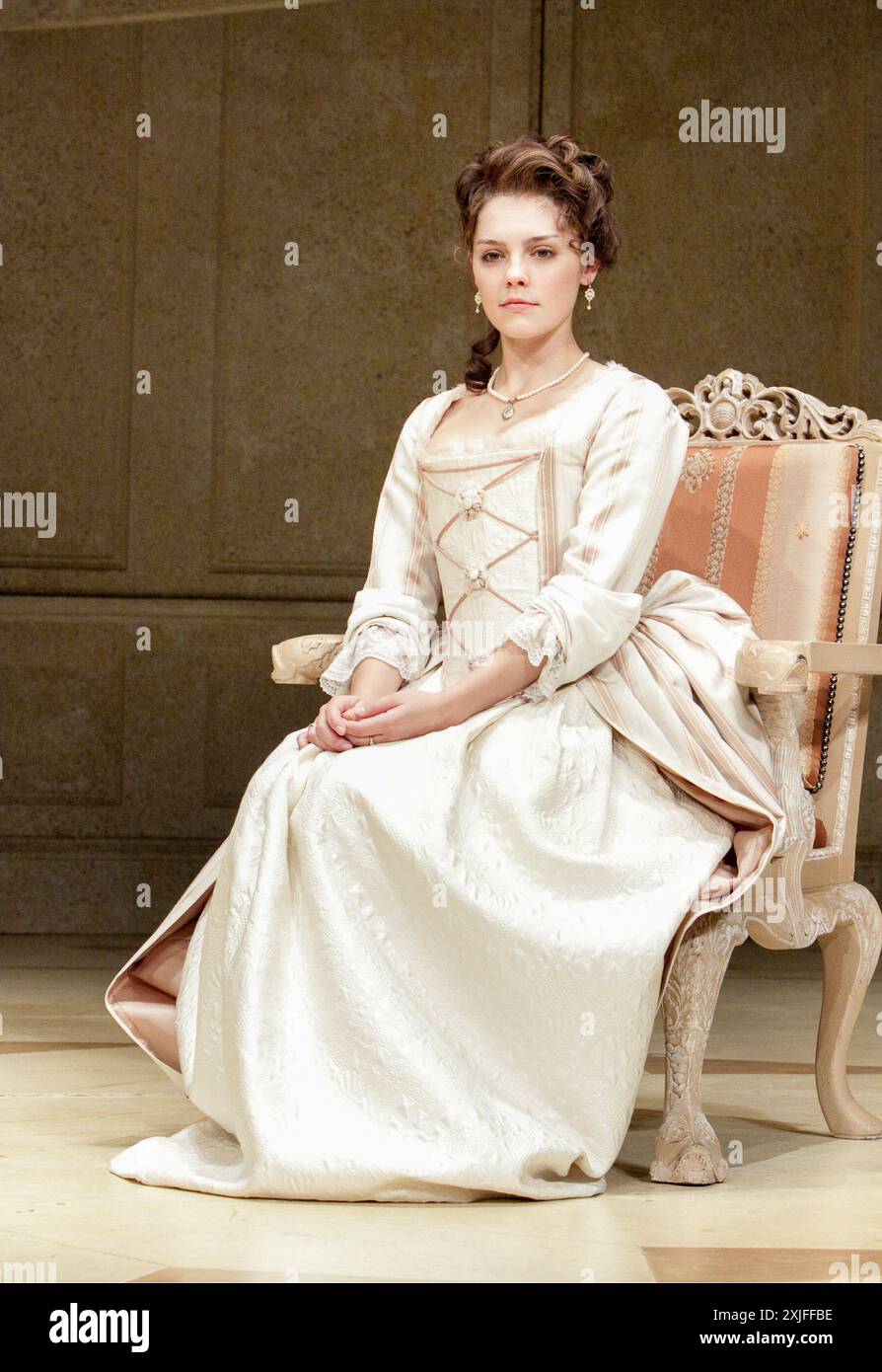 Annabel Scholey (Julia) in THE RIVALS by Sheridan at the Theatre Royal Haymarket, London SW1  23/11/2010  a Theatre Royal Bath production  set design: Simon Higlett  costumes: Christopher Woods  lighting: Jason Taylor  director: Peter Hall Stock Photo