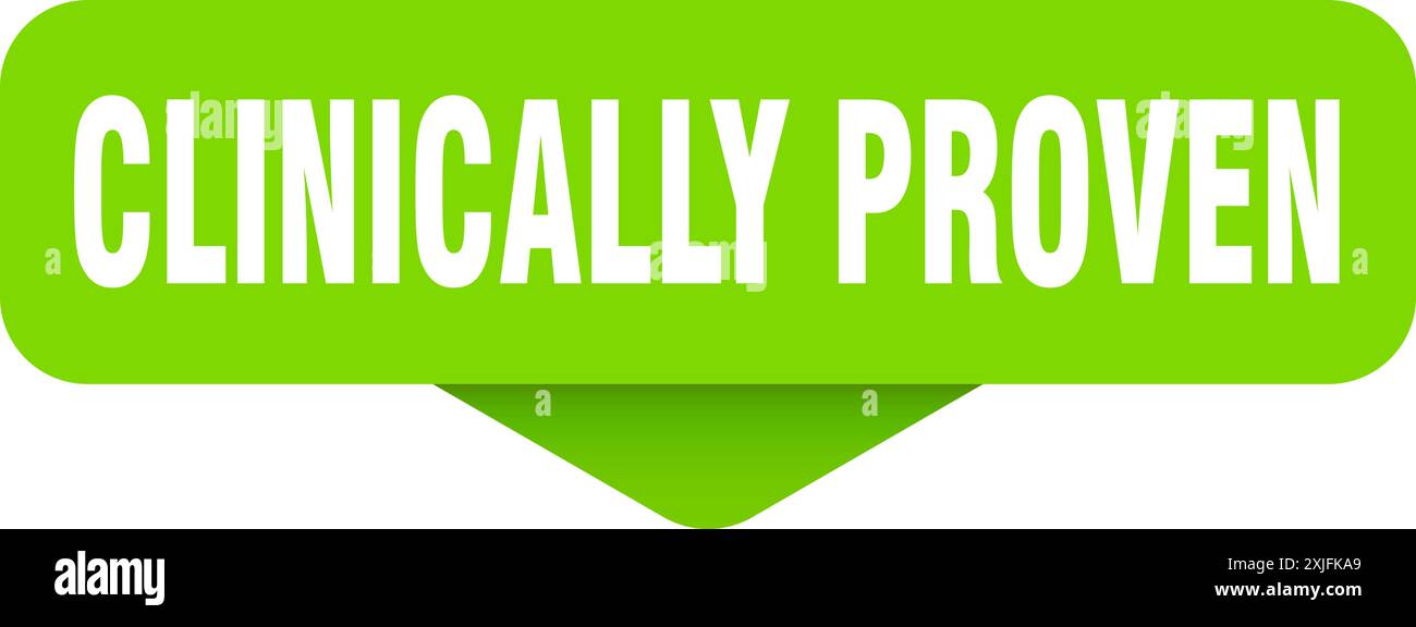 clinically proven sticker. clinically proven sign on transparent background. rectangular button Stock Vector