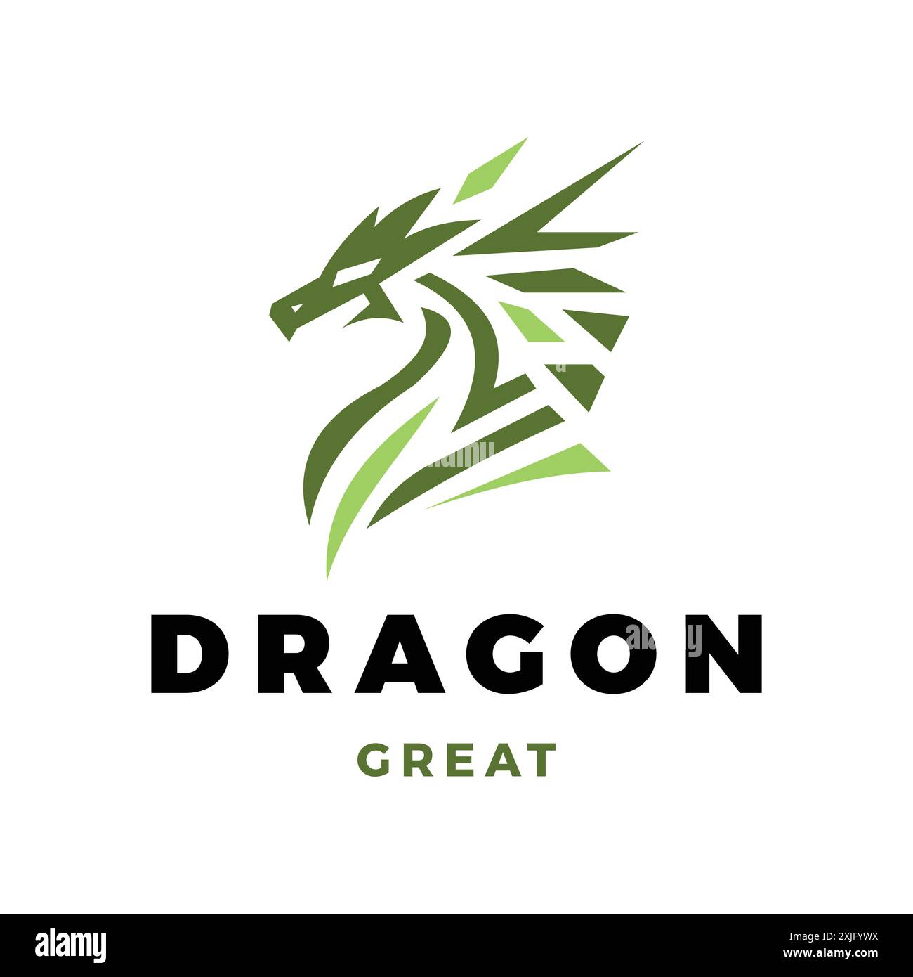 Dragon Icon Logo Design Template Stock Vector