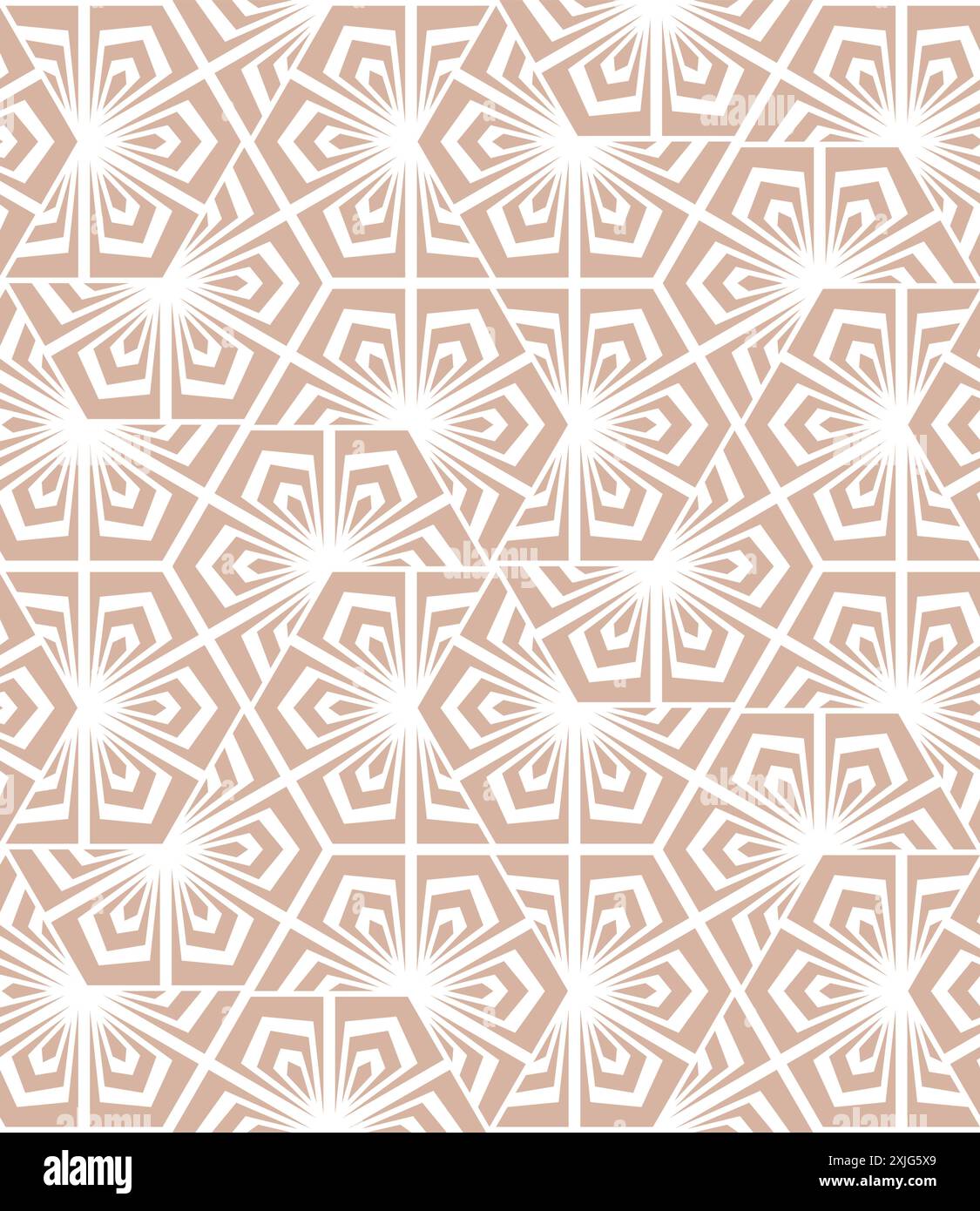 Geometric hexagon seamless vector pattern in pink hi-res stock ...