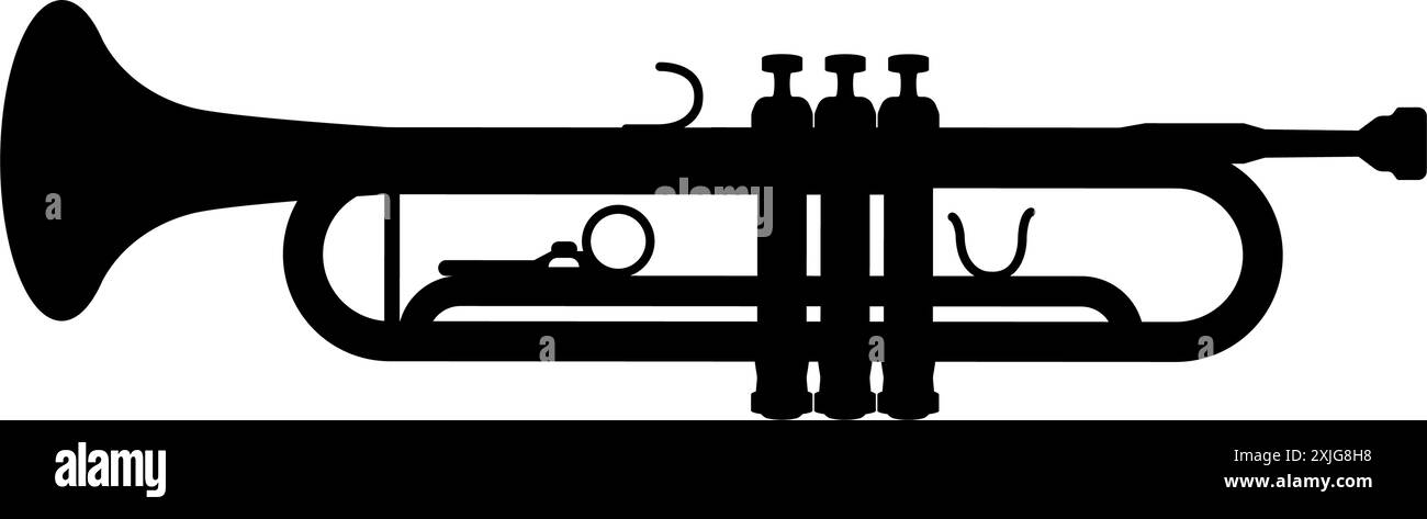 Trumpet silhouette icon symbol vector illustration Stock Vector Image ...