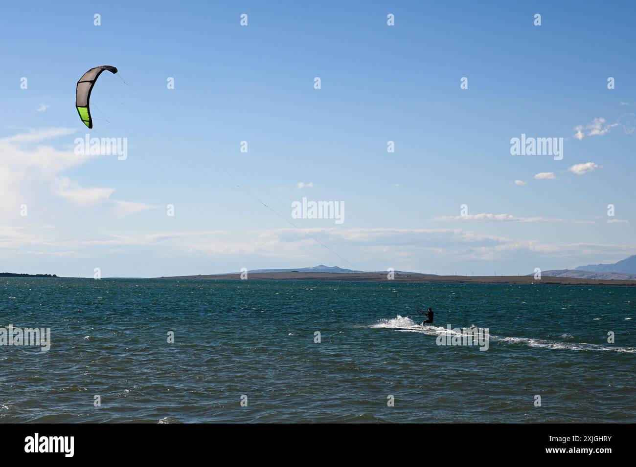 Kitesurfer riding on water hi-res stock photography and images - Alamy