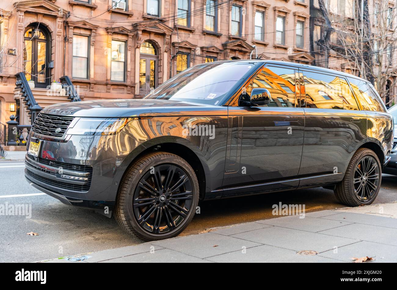 Range Rover Car Outside New York City, USA - March 15, 2024: Land Rover Range Rover modern car ...