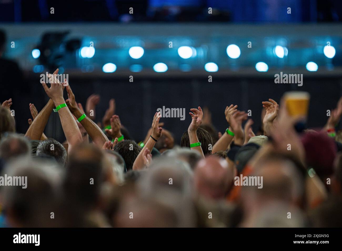 Stockholm, Sweden. 18th July, 2024. STOCKHOLM, SWEDEN 20240718Bruce Springsteen & the E street band play at Strawberry arena on Thursday night, the second concert in Stockholm. Photo: Magnus Lejhall/TT/Code 10658 Credit: TT News Agency/Alamy Live News Stock Photo