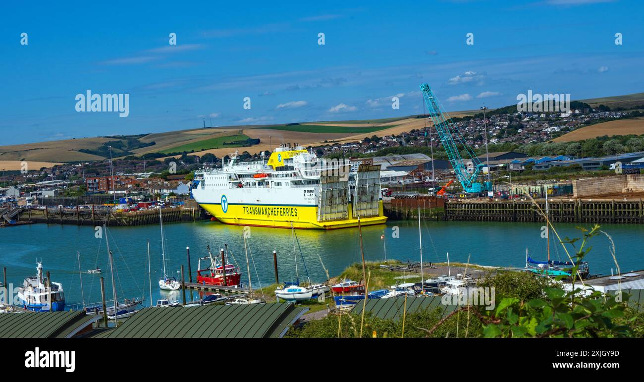 Newhaven Ferry Port, Newhaven, East Sussex, England Stock Photo