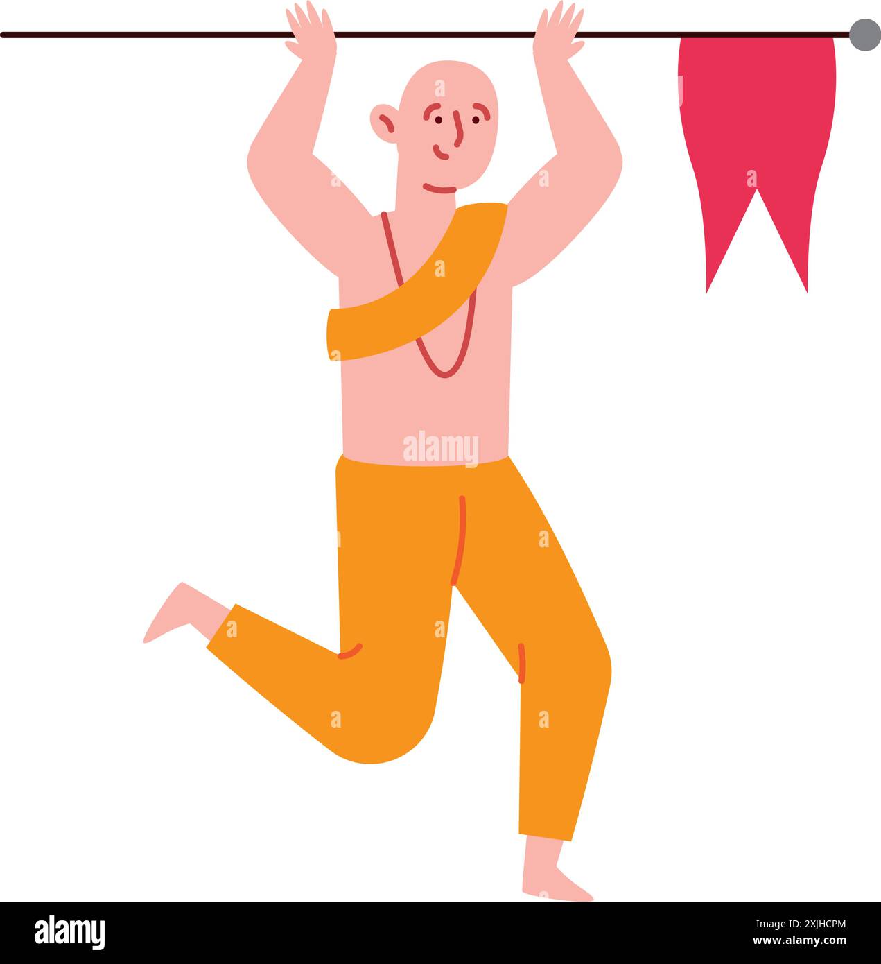 indian man with red flag in rath yatra Stock Vector Image & Art - Alamy