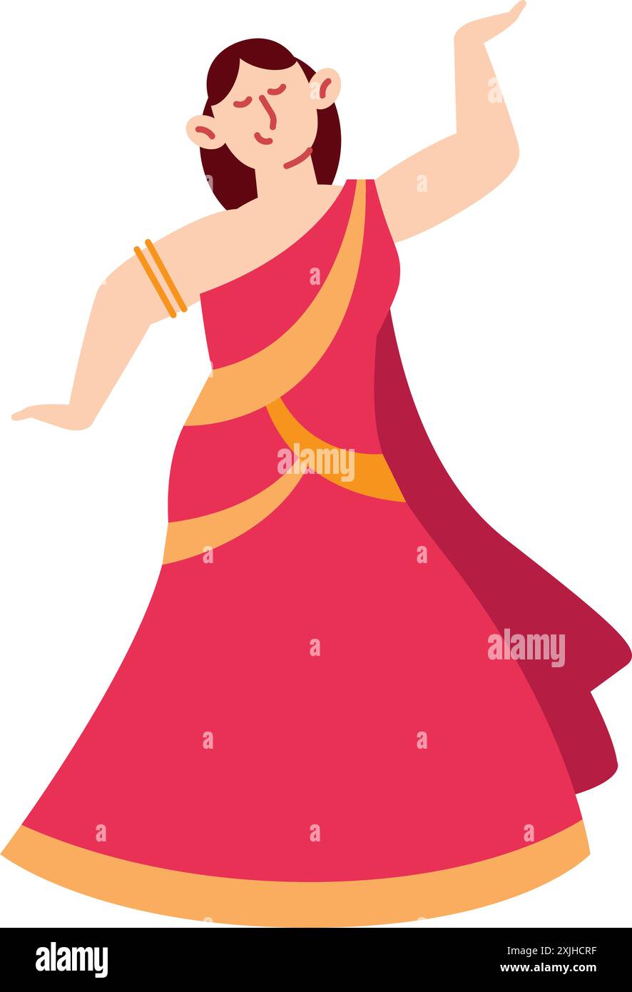 indian woman with traditional outfit isolated Stock Vector Image & Art ...