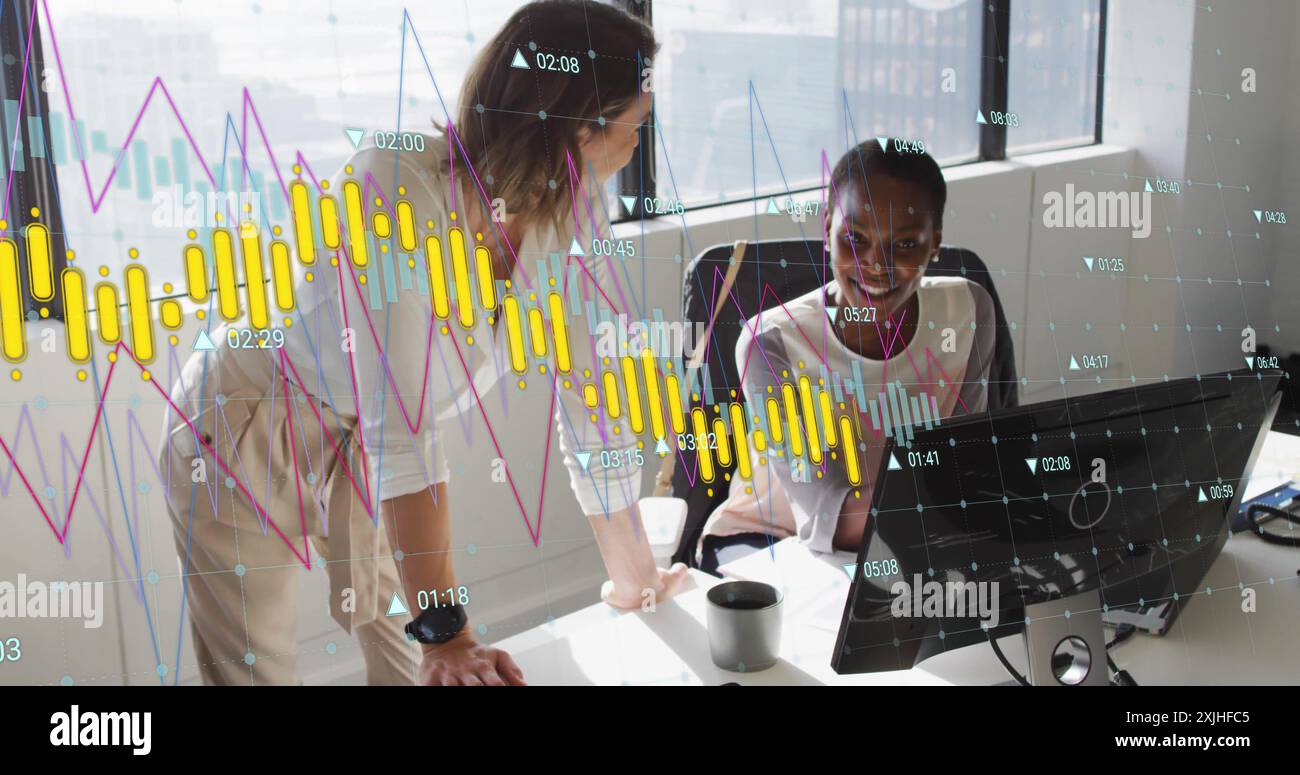 Diverse business colleagues talking desk hi-res stock photography and ...