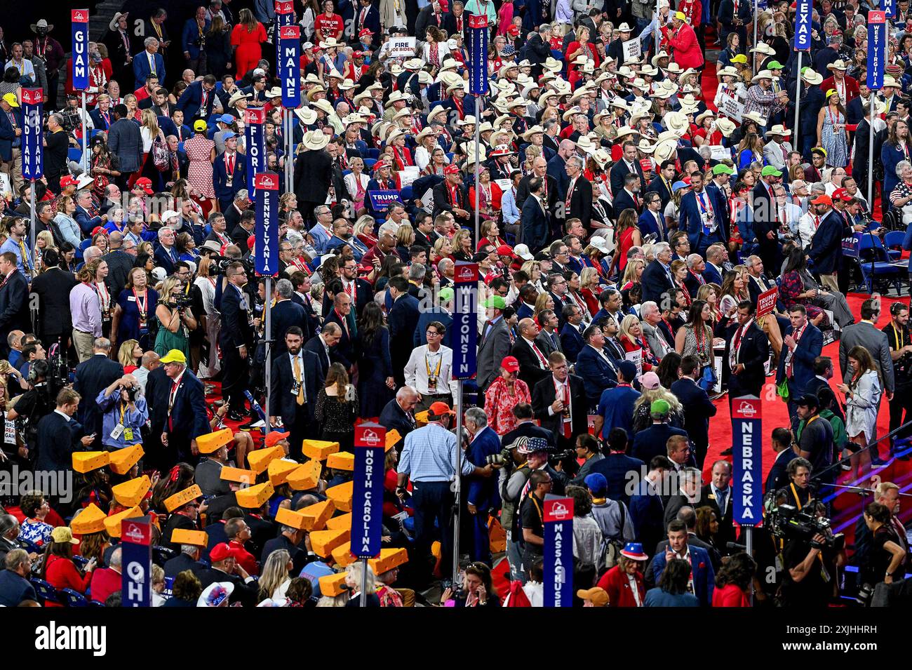 Milwaukee, USA. 18th July, 2024. The crowd gathers on the floor on Day ...