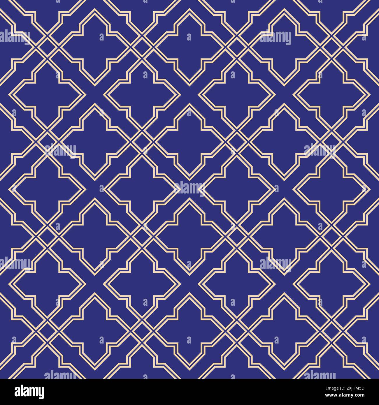Abstract pattern in Arabian style. Seamless vector background. Blue and ...