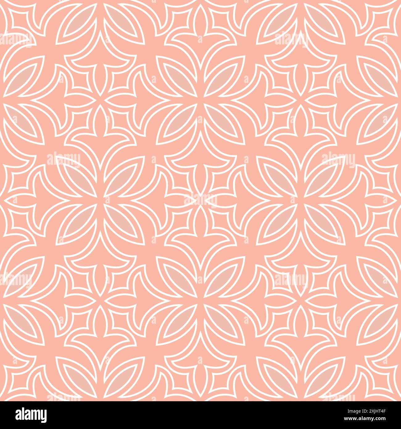 Seamless abstract floral pattern. Pink and white vector background ...