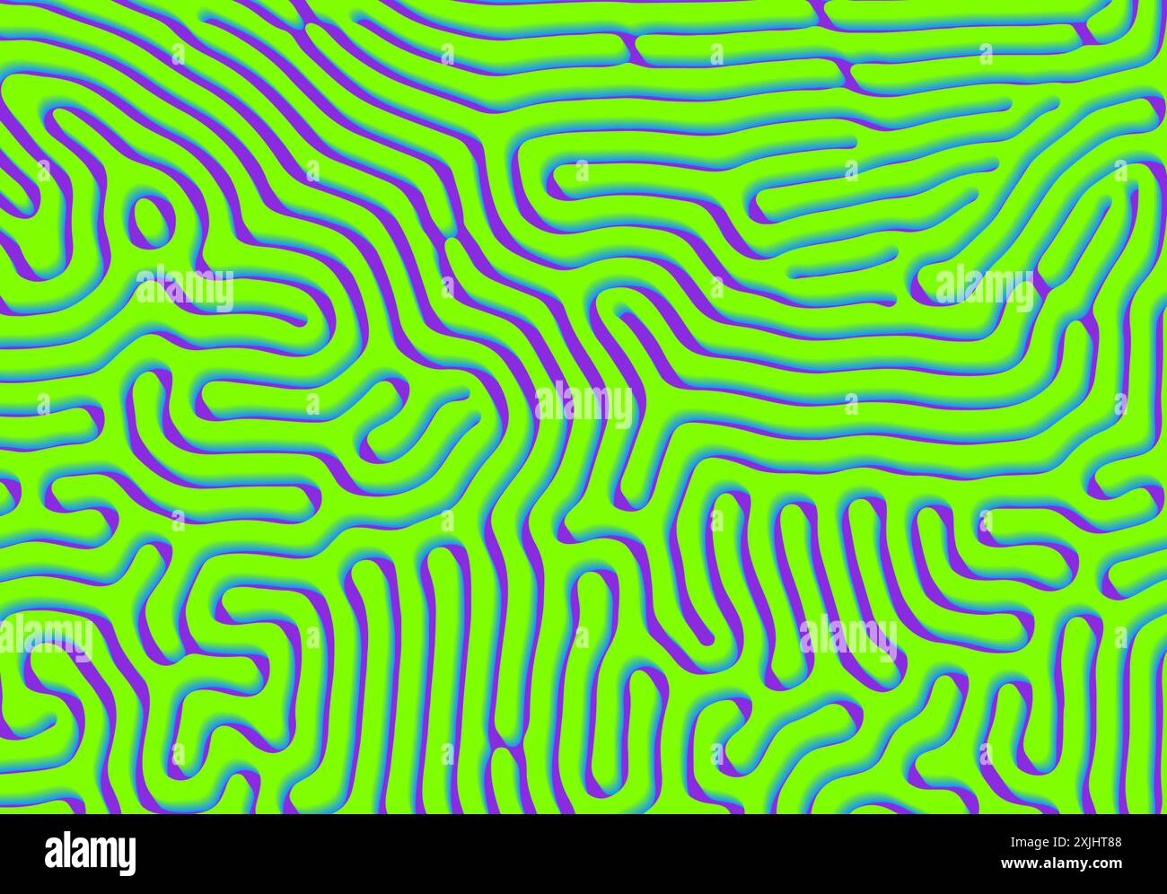 Abstract background with optical illusion generative pattern and vibrant fluid psychedelic colors Stock Vector